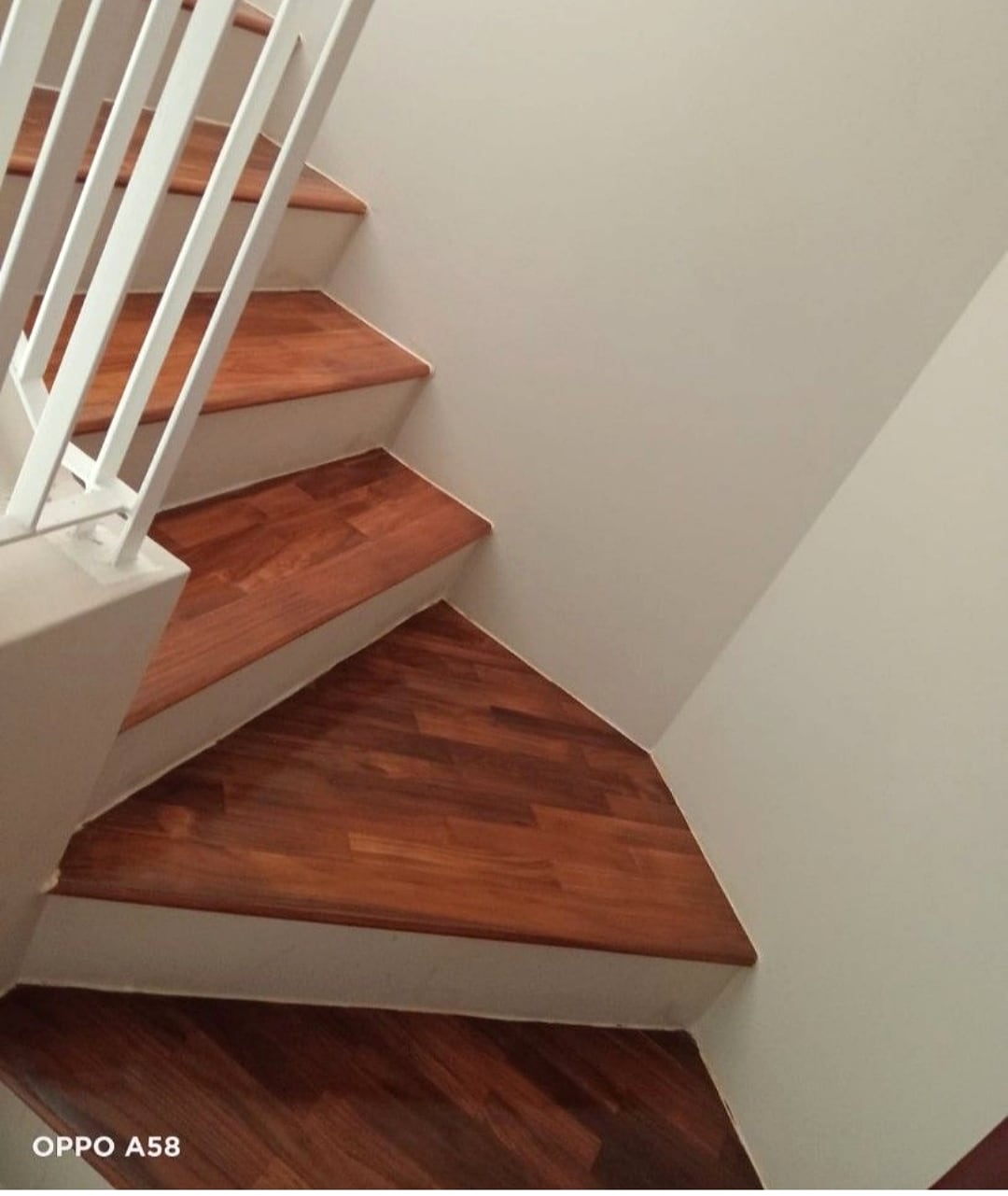 Timber stair treads with a clean installed finish